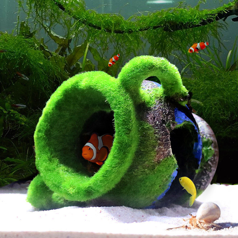 极速鱼缸造景躲避l屋洞罐埃及金字塔石像霍比特罗马柱桥水族箱装