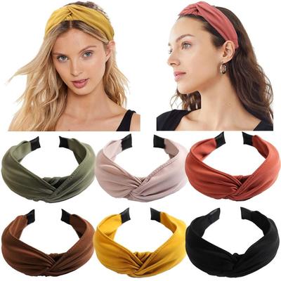 极速2021 Non-slip Resilience Retro Solid LWide Headband Hair