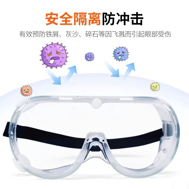 极速透明护目镜化学实验室防飞z沫尘沙防雾隔离眼镜防护全封闭眼