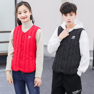 极速校服神器马甲儿童羽绒棉青少年男女童马夹P中小学生保暖内胆