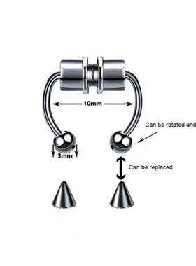 极速2023 Fake Piercing Nose xRing Alloy Nose Piercing Hoop S