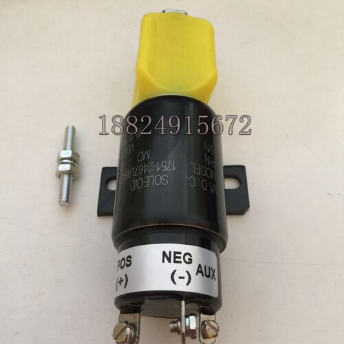 新品挖土机卡特CAT200B 320C引擎D熄火电磁阀12V 24V 通用开关配