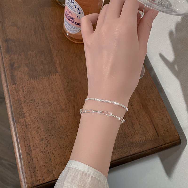 极速超闪波光粼粼手链2022年新款闺蜜手饰轻奢inUs小众设计冷淡风