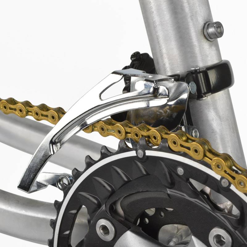 极速教授单车登山车k变速器前拨3档上下拉44 42齿通用夹环自行车