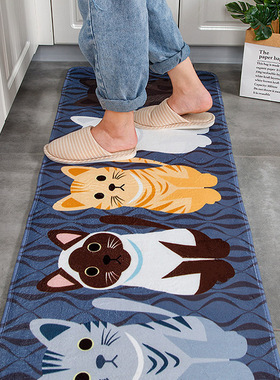 极速Flandnel Floor Mat Entrance Doormat Non Slip Kitchen Car