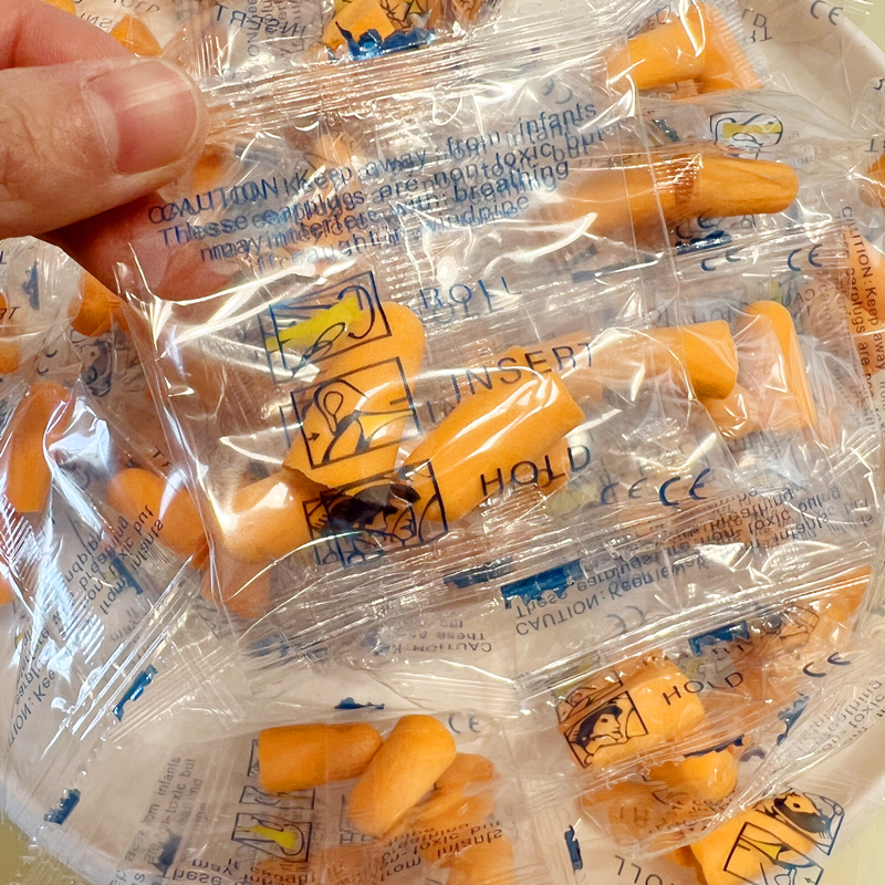 极速隔音耳塞独立小包装100对酒店民宿车间O工地防噪声泡棉耳堵柔