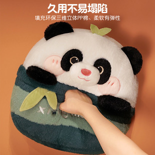 新品可爱熊猫抱枕被子两用毯子二合一车用车载靠枕办公Z室午睡枕
