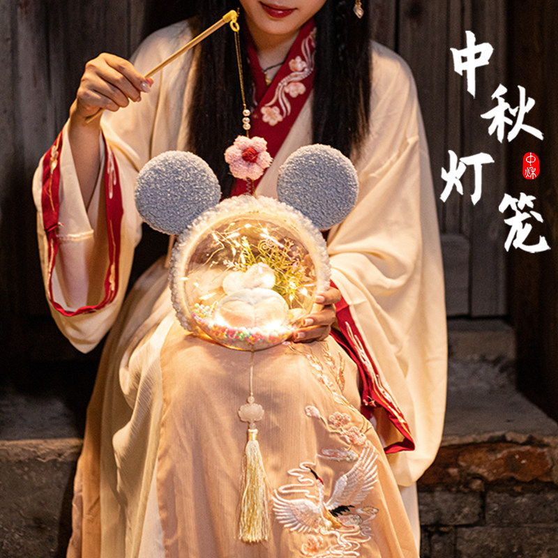 新品元宵节玉兔子灯笼挂饰儿童手提春E节发光花灯新年装饰手工diy