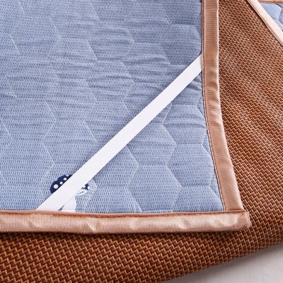 极速若素冬夏两用凉席床垫软垫家用夏季席子N双面藤席可折叠床席