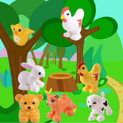 极速Big Building Blocks In BulkB Farm Zoo Animal Assemble Pa