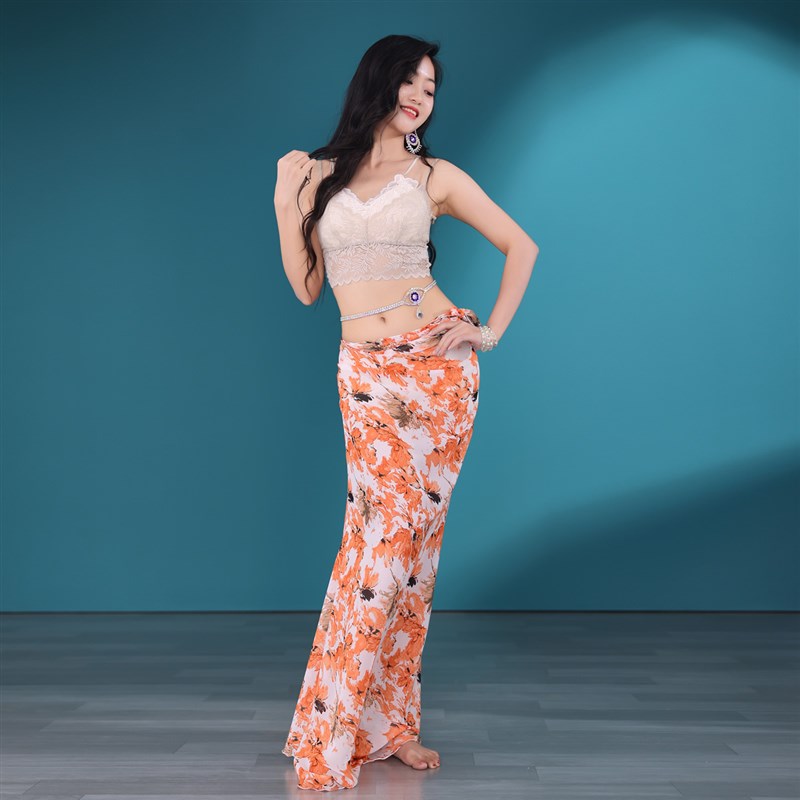 极速舞娘c肚皮舞服装2024夏新款练功服套装雪纺花围裙东方舞蹈表