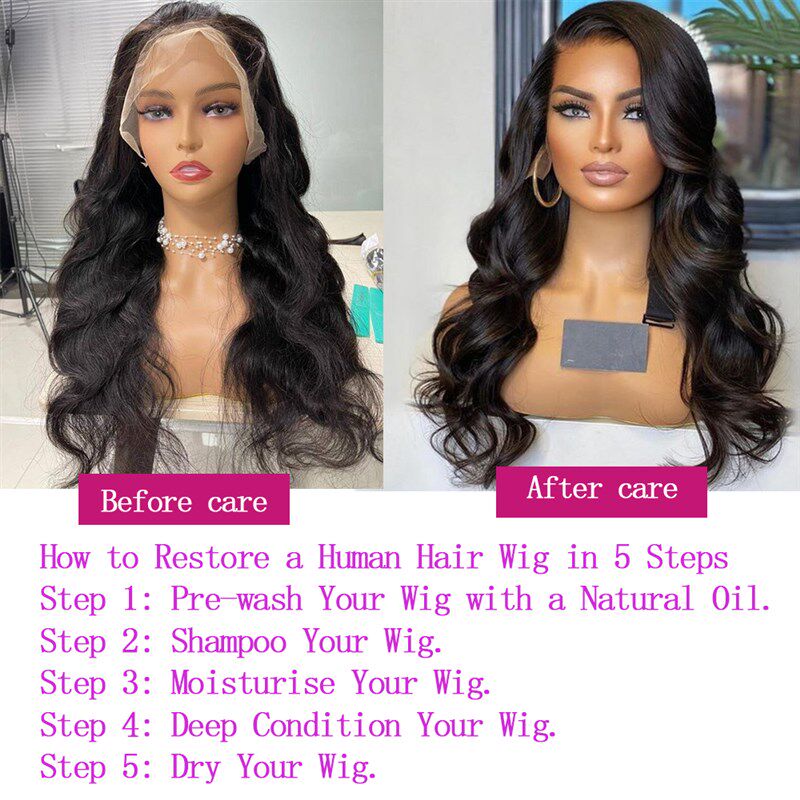 极速HD Transparent Body Wave yLace Frontal Human Hair Wig Fo