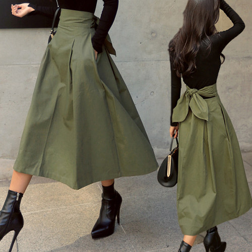 新品shintimes Skirts Womens xKorean Fashion Solid Color Big