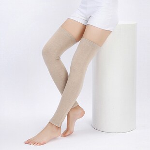 极速羊绒护腿保暖女m士过膝袜套加厚老寒腿防寒加长款 秋冬护小腿