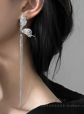 极速独特长款蝴蝶耳环女2022年新款潮insN小众设计感耳钉网红爆款