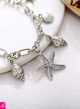 极速woman Starfish Conch Pendant AEnklet foot Chain decorati