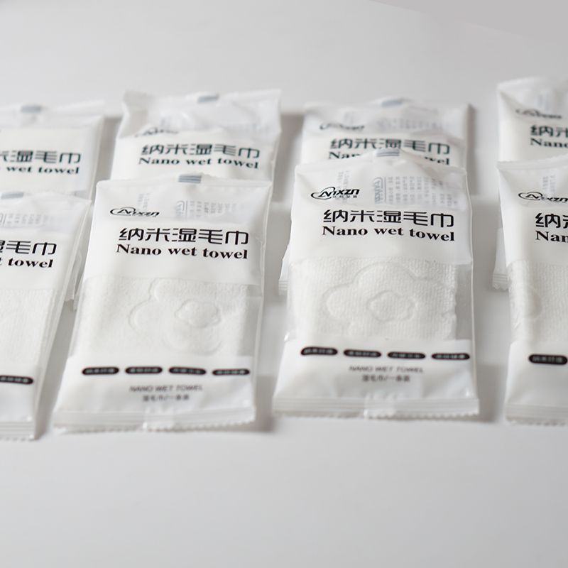 极速餐饮酒店用湿毛巾现货可定制订做LOGOL饭店厨房擦手消毒一次