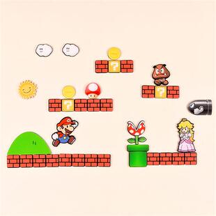 极速超级玛d利欧冰箱贴一套立体创意压克力玛利欧磁铁可爱个性冰