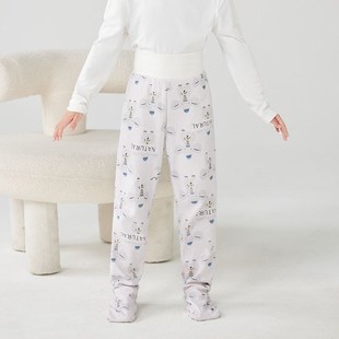 包脚裤 极速儿童连袜睡裤 空调房护肚腿带O袜子 夏季 纯棉连 护脚裤