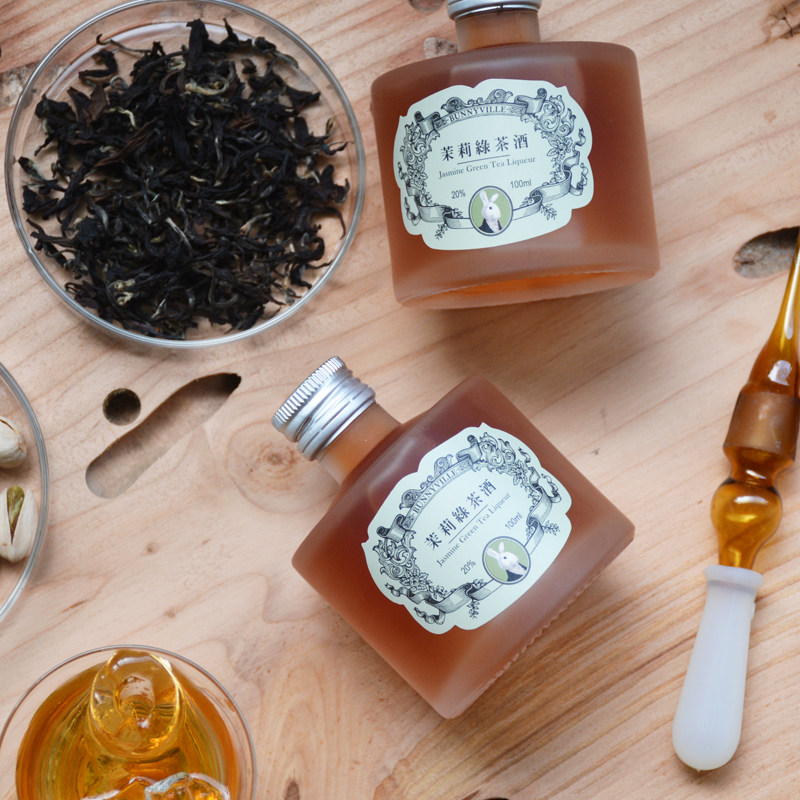 兔兔冷泉茉莉花绿茶酒果酒进口