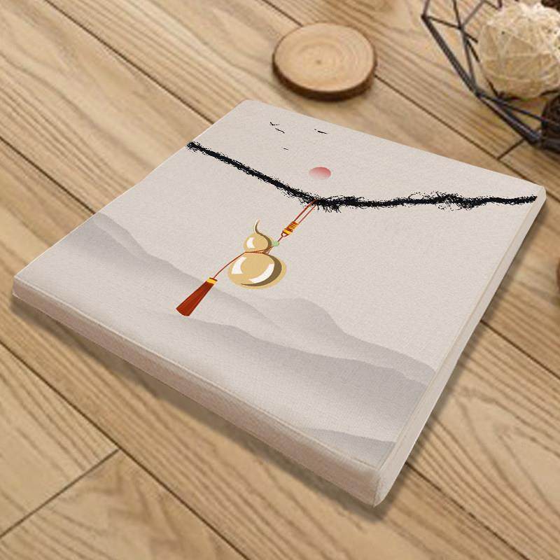 中式沙发坐垫椅子垫百财好运寓意座垫定制官帽椅圈椅垫子榻榻米垫