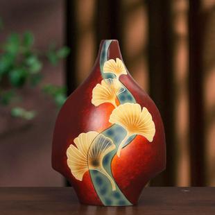 创意摆件非遗文创彩陶特色家居酒柜装饰品客厅玄关博古架陶瓷艺术