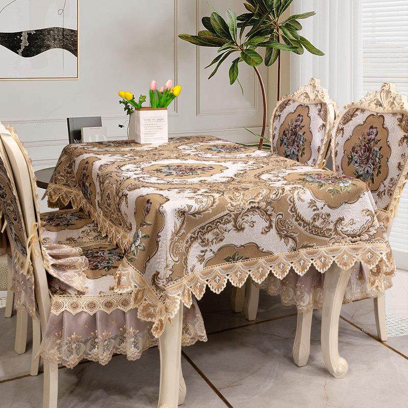 欧式餐椅垫套装高档奢华餐桌布椅垫椅套防滑坐垫家用四季凳子套罩