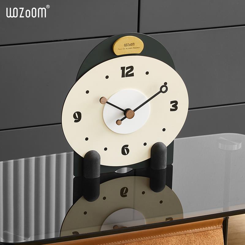 WOZOOM屋准家居客厅座钟桌面摆件玄关电视柜酒柜座钟轻奢装饰品