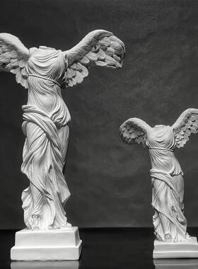 胜利女神石膏像摆件艺术品现代简约家居装饰品办公室创意覆古雕像