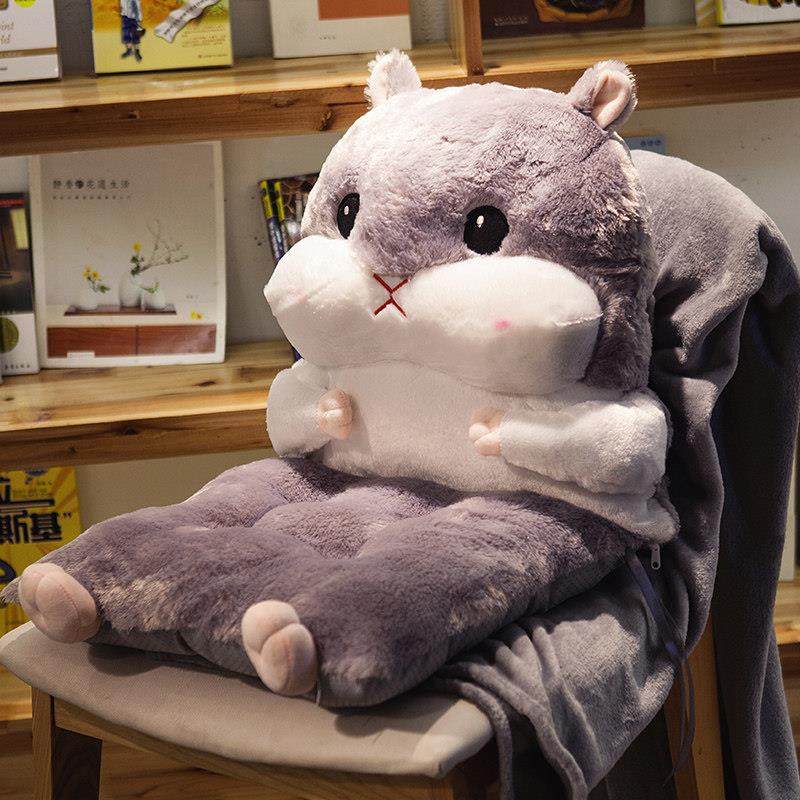 可爱仓鼠办公室坐垫靠垫一体椅子靠背垫子学生屁股座椅垫寝室通用,居家布艺,椅垫,淘宝优惠券,粉丝福利购,淘宝优惠卷