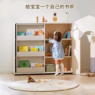 怡伦家居iloom儿童移门柜推拉门书柜收纳整理储物架简约多格分类
