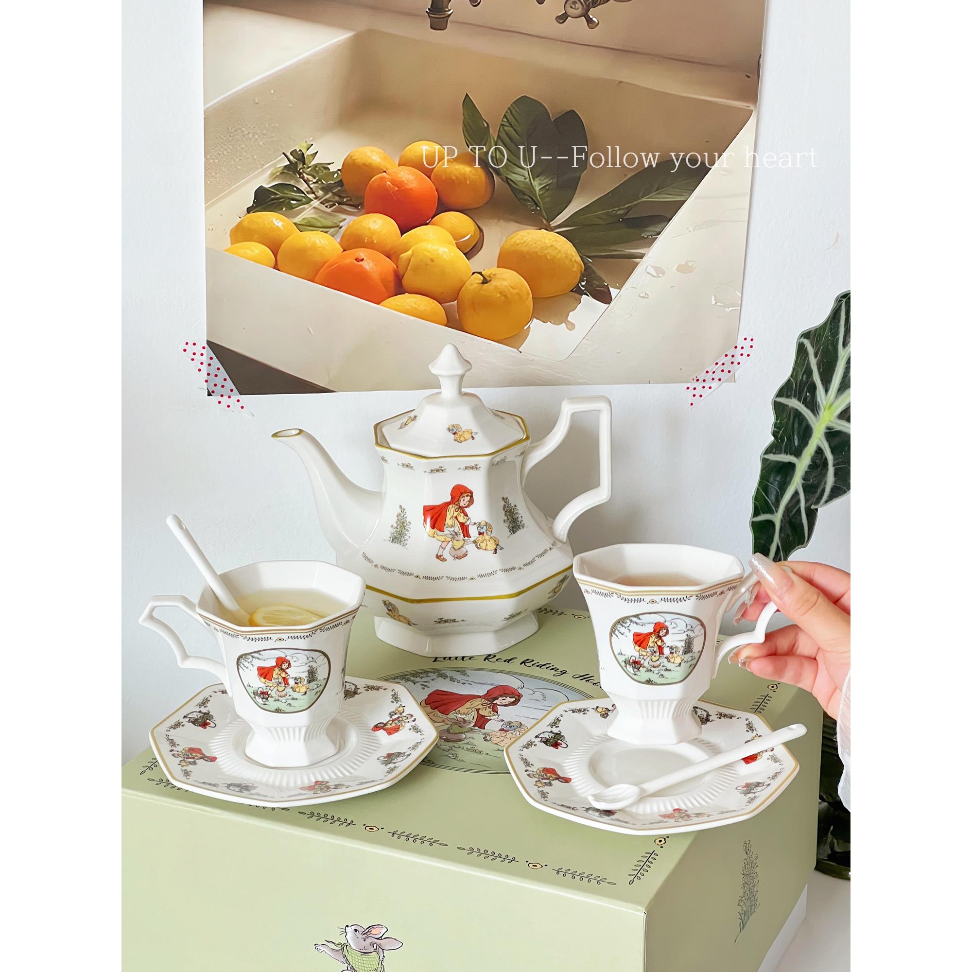 Sh /高颜值茶壶茶具礼盒家用水壶茶杯碟乔迁礼品