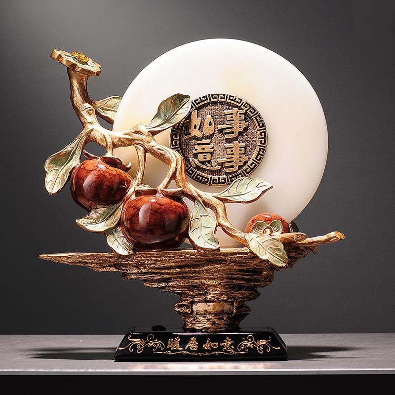 事事如意高颜值白玉摆件新中式电视柜玄关乔迁朋友送礼家居装饰品