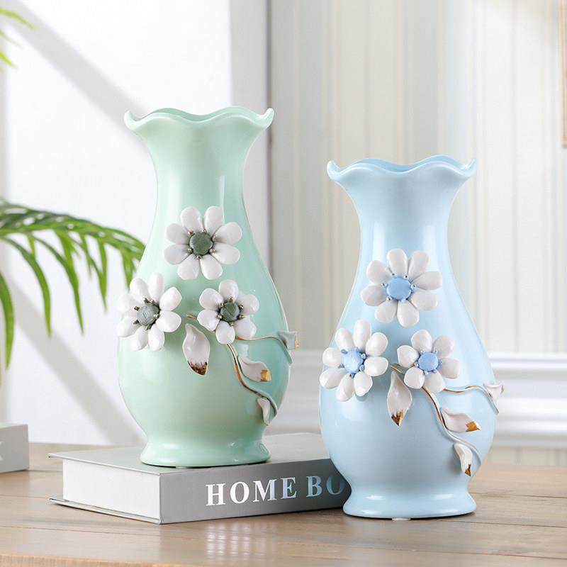中式陶瓷花瓶摆件现代家居饰品客厅电视柜玄关餐桌台面酒柜工艺礼