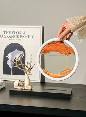 新中式立体流沙画招财进宝福鹿摆件办公室装饰乔迁开业大吉装饰品