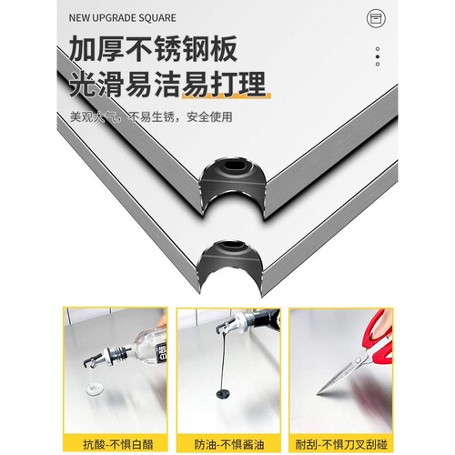 收纳厨房杂物架子不锈钢双层2二层小两层货架置物架落地储物新品