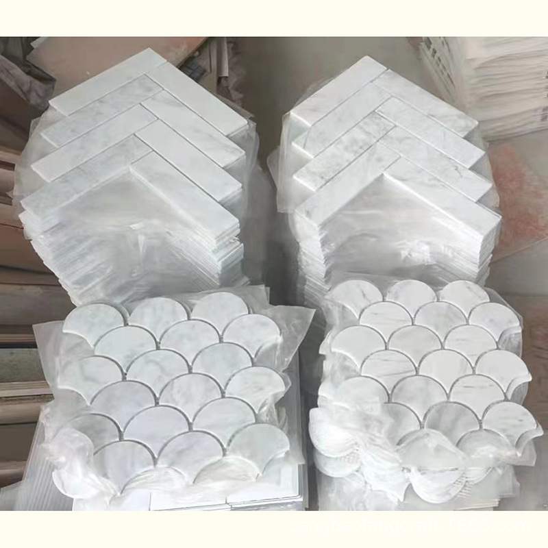 石材大理石马赛克现代简约别墅民宿工程浴室厨房墙身stone mosaic