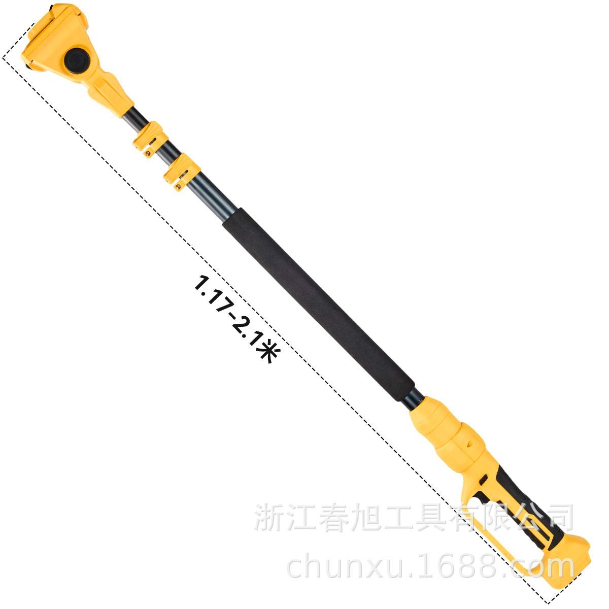 绿篱机+30mm修枝剪+8寸电锯四合一电动延长杆园林高枝修剪套装