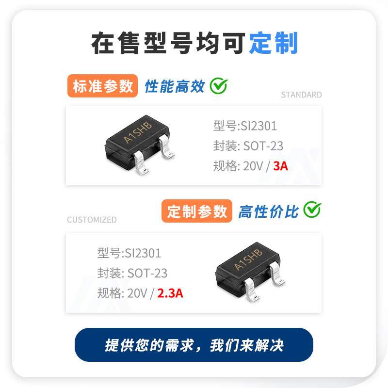 工厂SI2319丝印2319 P沟道40V/4A场效应管SOT-23 开关电源MOS