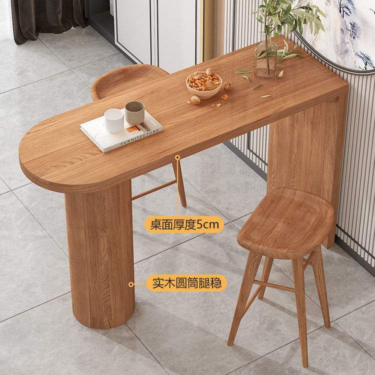 沙发隔断柜吧台小户民宿型实木桌家用客厅进门处中靠墙高脚桌餐桌