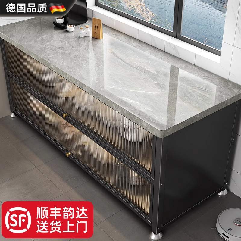 餐边落地收纳柜柜储物柜多层厨房置物架碗子切菜微波炉烤包邮