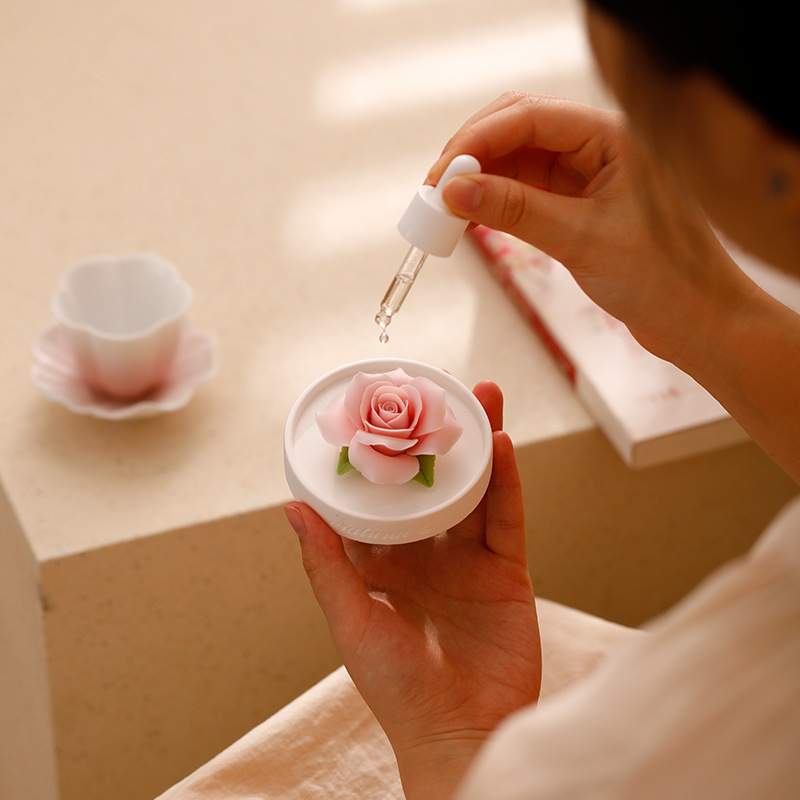 花语手工非遗瓷花陶瓷主人杯盏家用茶具茶杯女神节国潮礼喝茶杯子