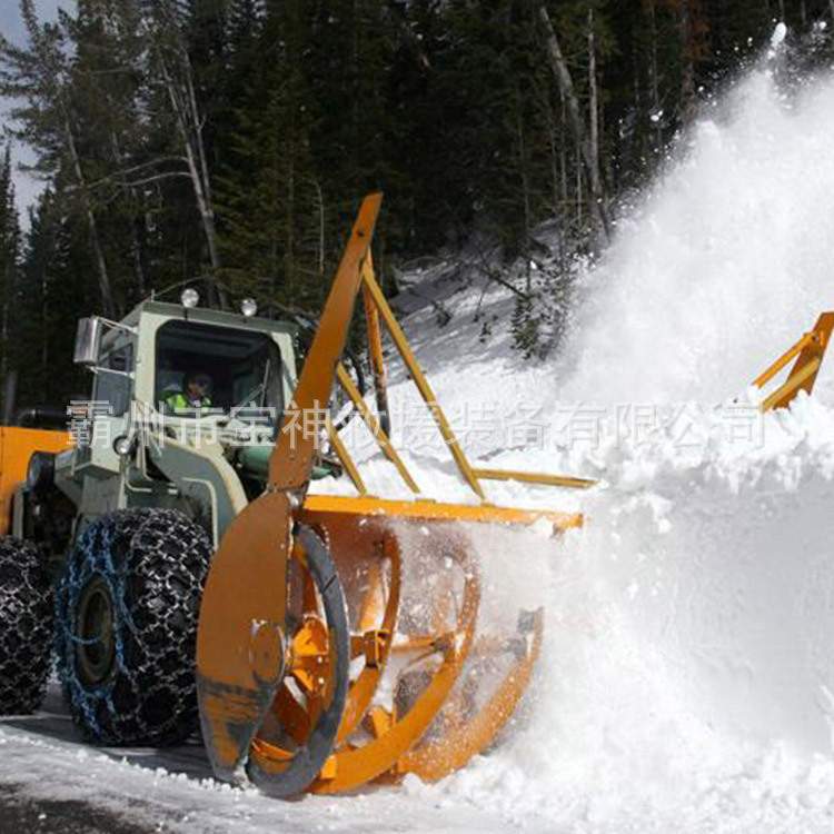 CX2车载式抛雪机挖机用滚刷式清扫机可拆卸冬季道路积雪打理器