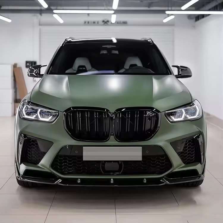 适用于新宝马X5M包围F95改装黑武士前铲后唇侧裙后扰流板包围套件