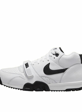 Nike Air Trainer 1 时尚 中帮 训练鞋 男款 白黑色FB8066-100