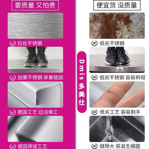 速发304厨房橱柜商用餐饮店桌子用不锈钢工作台操作台推拉门置