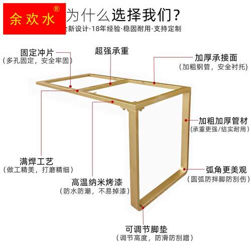 极速碳素钢不锈钢厨房吧台饭厅整体橱柜岩板大理石U岛台支撑架支