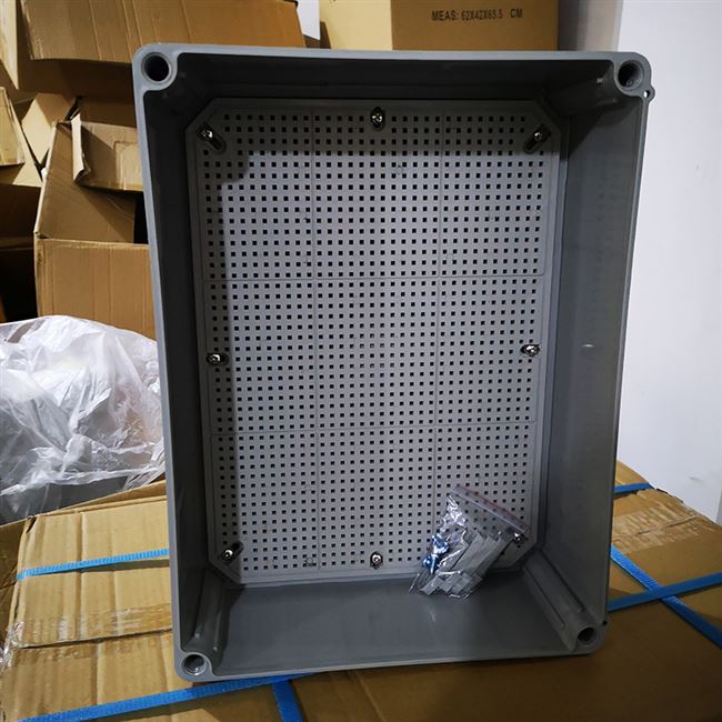 极速400*300*160塑料螺丝防A水接线箱 户外大防水盒监控电源配电