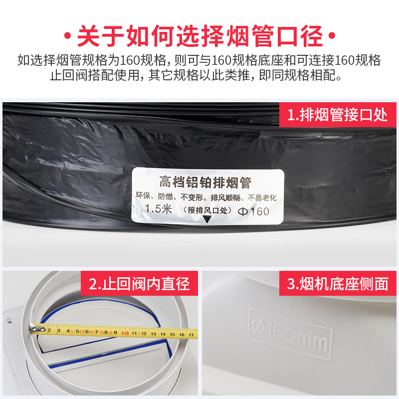 极速200-250-300-p350-400-450商用抽油烟机排烟管PVC铝箔排风管