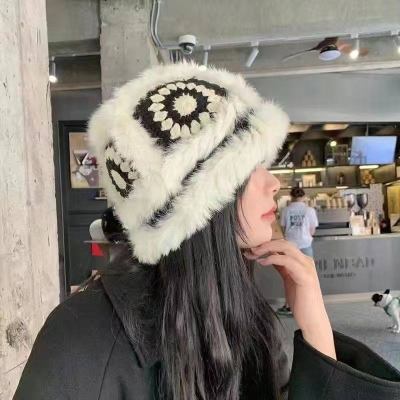 手工编织兔毛渔夫帽女防寒款国潮醒狮包头帽秋冬diy材料包毛线帽,服饰配件/皮带/帽子/围巾,DIY编织材料包,淘宝优惠券,粉丝福利购,淘宝优惠卷